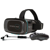 Emerge Tech EUVRC Utopia 360Degree Virtual Realty Headset with Bluetooth Controller Earbuds & Carrying Bag Bundle, Black