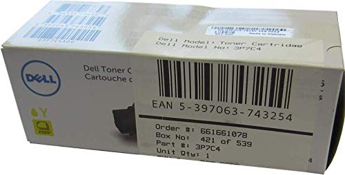 DELL 3P7C4 High Yield Yellow Toner Cartridge for H625, H825, S2825 Printers