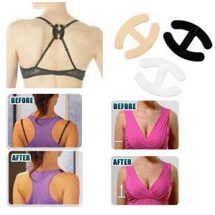 Bra Strap Clip 9 pcs Perfect Cleavage Control BlackIvoryClear As Seen On TV