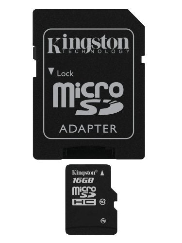 Kingston 16 GB Class 10 MicroSD Flash Card with SD Adapter SDC10/16GB