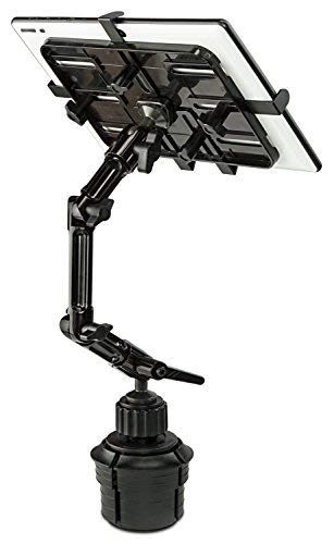 Mount-It! MI-7320 Tablet Mount for Car Cup Holder, Rotating Tilting Stand for Apple iPad, Samsung Galaxy Tab, Microsoft Surface, and Other Tablets with 7 to 11 Inch Screen Sizes, 3.3 Lbs Capacity