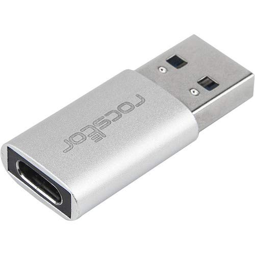 Rocstor USB Data Transfer Adapter - Type C Female USB - Type A Male USB - White Male Adapter White