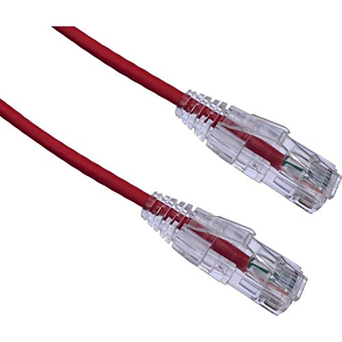 Axiom 6FT CAT6A BENDNFLEX Ultra-Thin SNAGLESS Patch Cable 650MHZ (RED)