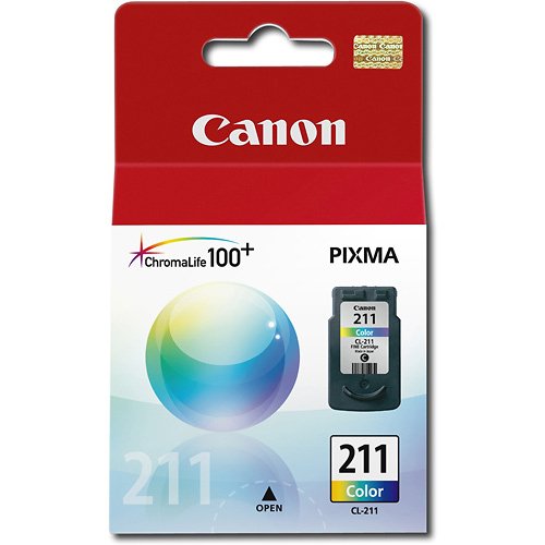 Genuine Canon CL-211 Ink Cartridge, Tri-Colour - 2976B001