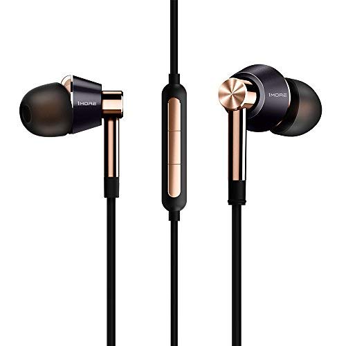 1MORE E1001 Triple Driver in Ear Headphones with Microphone (Gold)