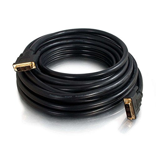 C2G 41235 Pro Series Single Link DVI-D Digital Video Cable M/M, In-Wall CL2-Rated, Black (50 Feet, 15.24 Meters)