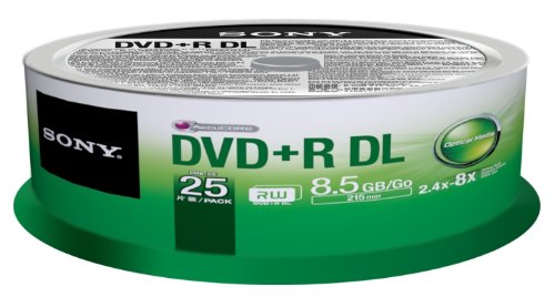 Sony DVD+R Dual Layer Media - 25 Pack