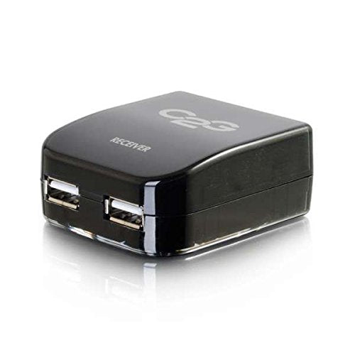 C2G 29346 2-Port USB 1.1 over Cat5 Superbooster Extender Dongle Receiver, Black