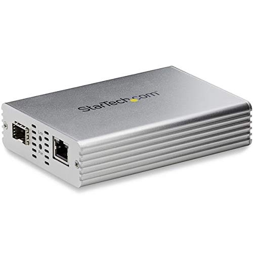 StarTech.com 10Gb Ethernet Fiber Media Converter - Open SFP+ Slot - Fiber to Copper Media Converter (MCM10GSFP)