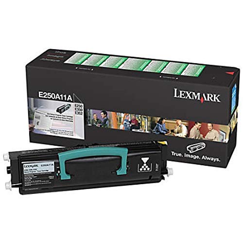 Lexmark E250A11A Black Toner Cartridge -Black -Laser -3500 Page -1 Each