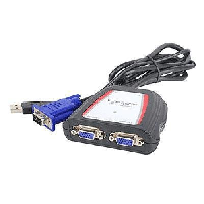 1x2 Compact Vga Splitter from 1 Source to 2 Displays