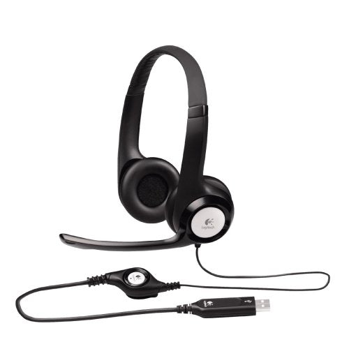 Logitech H390 Wired ClearChat Comfort USB Headset, Black (981-000014)