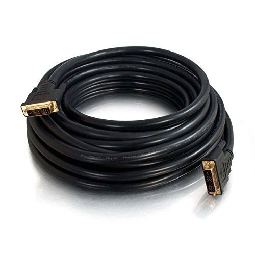 C2G 41232 Pro Series Single Link DVI-D Digital Video Cable M/M, In-Wall CL2-Rated, Black (15 Feet, 4.57 Meters)