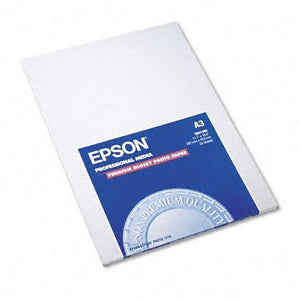 Epson S041288 Premium Photo Paper Glossy, A3 (11.7"X16.5"), 20 Sheets Ink