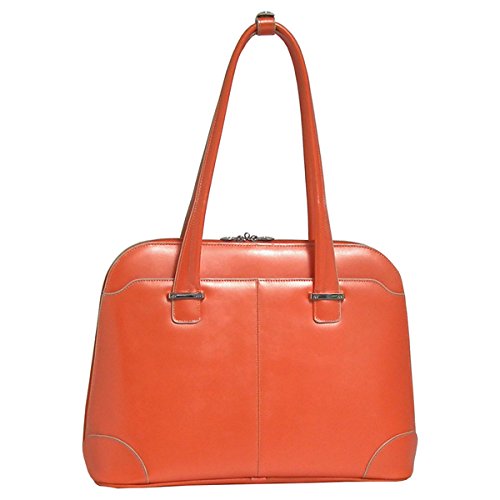 McKlein 96650 USA Avon 15" Leather Ladies' Laptop Briefcase Orange