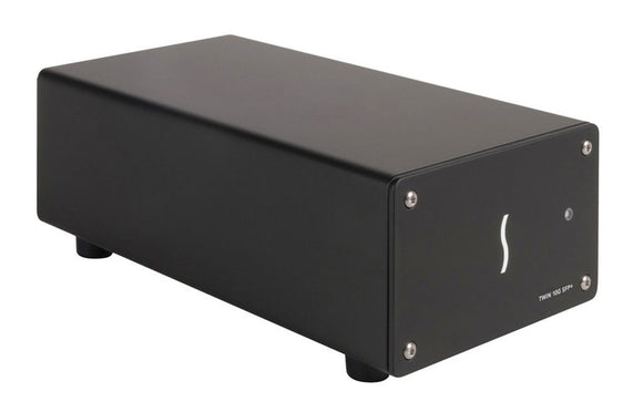 Sonnet Twin 10G Network Adapter Thunderbolt 2 10 Gigabit Ethernet, Black (TWIN10G-SFP-TB2)