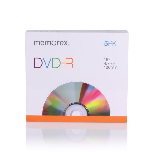 Memorex 4.7Gb/16x DVD-R (5-Pack Slim Case)
