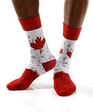 Yo Sox Canada Pride Cool Men's Red Crew Socks - Funky Socks for Dress or Casual Wear Size 7-12