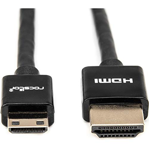 6ft Slim High-Speed HDMI Cable with Ethernet - HDMI to HDMI Mini M/M