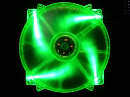 Apevia CF20SL-UGN 200mm 4pin UV Green LED Case Fan
