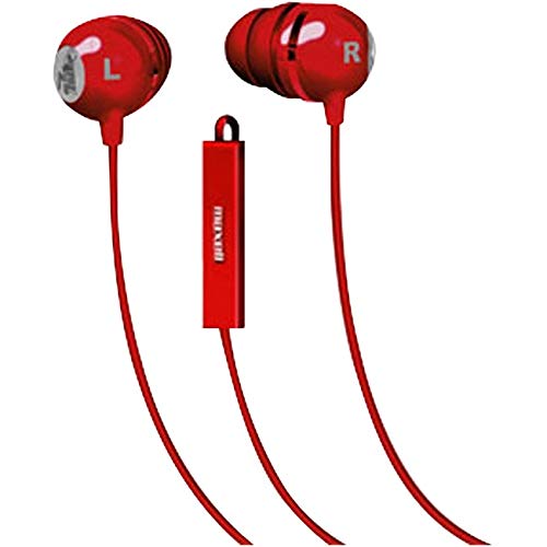 Maxell 196133 Classic Earbud, Red