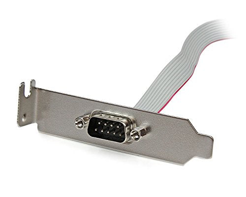 StarTech.com PLATE9M16LP 2-Port 16-Inch DB9 Serial-Port Bracket to 10-Pin Header, Low Profile