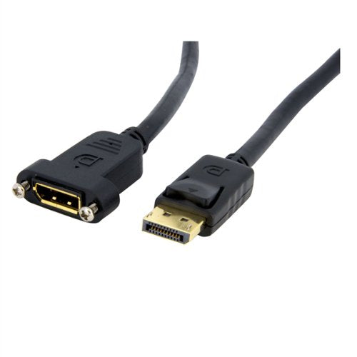 StarTech.com Powered DisplayPort Panel Mount Cable with Power - 3 feet