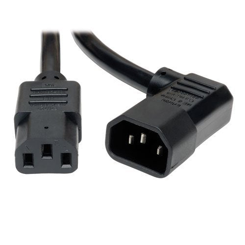 6ft Power Cord 14awg 15a 100v-250v C13 to Right Angle C14