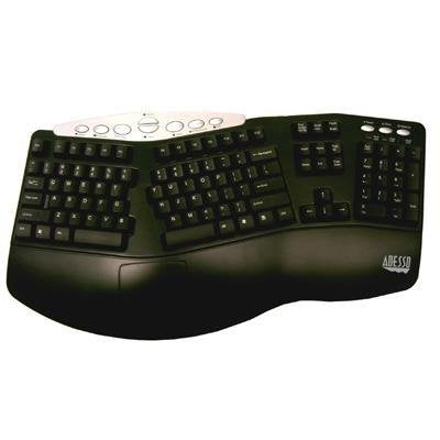 Adesso PCK-208B - Tru-Form Media Contoured Ergonomic Keyboard