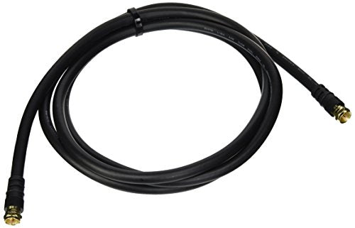 Video Cable - F Connector - Male - F Connector - Male - 6 Feet - Black - Coaxial