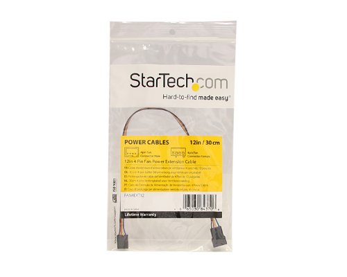 StarTech.com FAN4EXT12 12in 4 Pin Fan Power Extension Cable - M/F