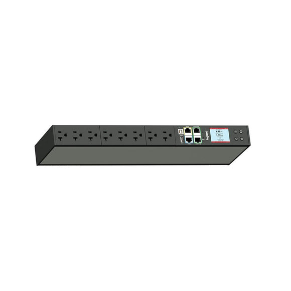 C2G Rack PDU, Network Metered, 1U, 12A, 120V, (8) 5-20R, 5-15P Cord