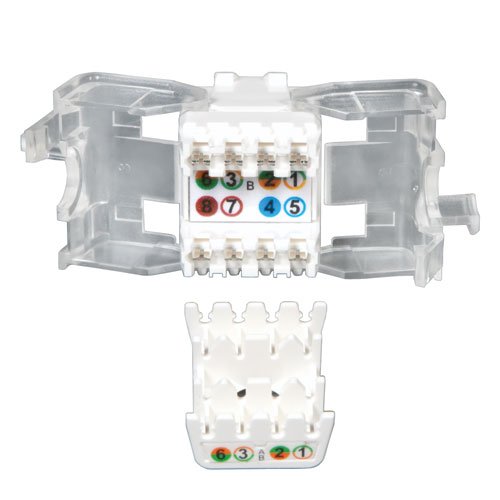 Tripp Lite N230-001-WH-TF Cat6/Cat5e 110 Style Punch Down TAA / GSA Keystone Jack (White)