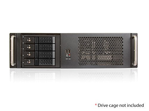 iStarUSA D-314-MATX 3U Compact Rackmount Chassis Compatible with PS2 Power Supply