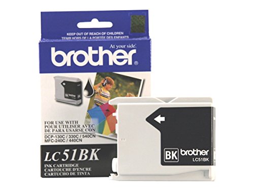 Brother LC51BK Ink Cartridge - Retail Packaging-Black