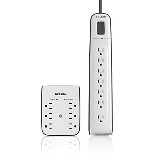 Belkin 7-Outlet Surge Protector with Power Cord with Telephone Protection