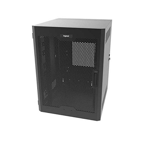 C2G 26RU Swing-Out Wall-Mount Cabinet with Perforated Door, Black (SWM26RUPD-26-26)