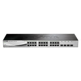 D-Link 28-Port Fast Ethernet Web Smart Switch including 2 Gigabit BASE-T and 2 Gigabit Combo BASE-T/SFP Ports (DES-1210-28)