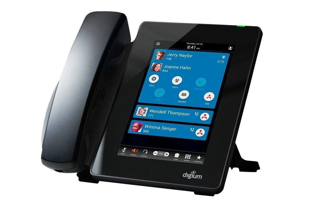 Digium, Inc. 1TELD080LF - Phone, D80, SIP with HD Voice, Gigabit, 7.0 Inch Color Display, Capacitive Touch