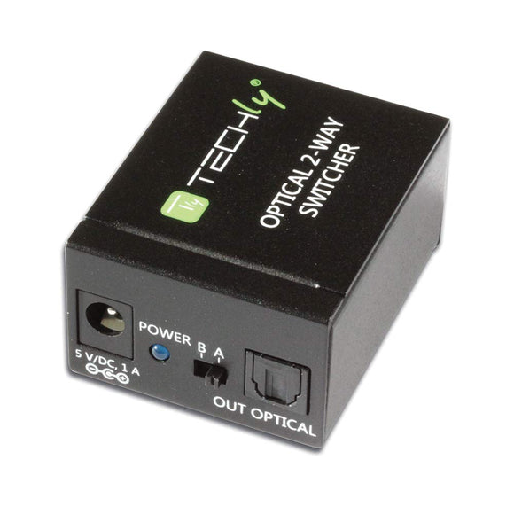 Techly Switch Audio Toslink 2 Ports, (IDATA TOS-)