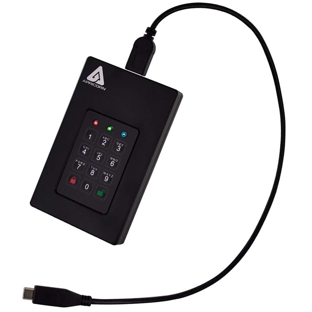 Aegis Fortress L3- FIPS Level 3 Validated, 500GB USB 3.0 Hardware Encrypted Portable Drive