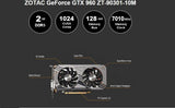 ZOTAC GeForce GTX 960 2GB GDDR5 PCI Express 3.0 HDMI DVI DisplayPort SLI Ready Graphic Card ZT-90301-10M
