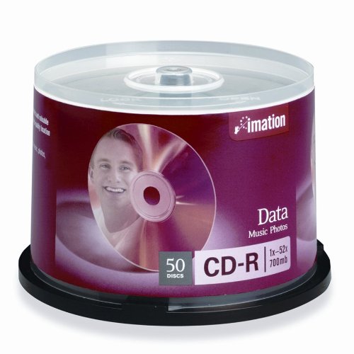 Imation CD Recordable Media -CD-R -52x -700 MB -50 Pack Spindle -120mm1.33 Hour Maximum Recording Time