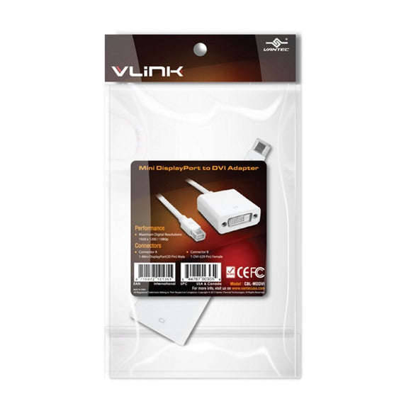 Vantec Mini Display Port to DVI Adapter (CBL-MDDVI)