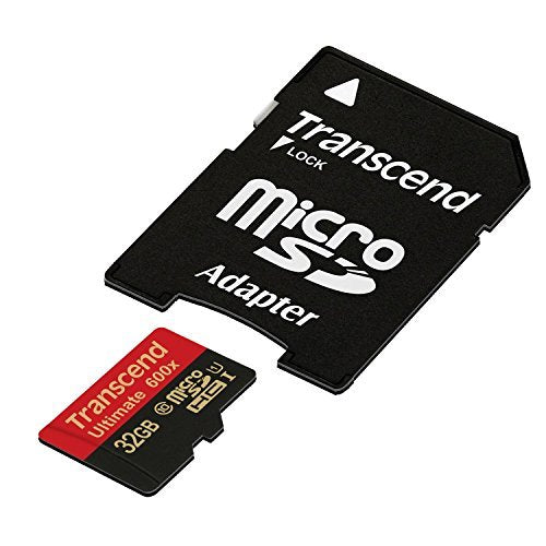 Transcend 32 GB MicroSDHC Class 10 UHS-I Memory Card with Adapter 90 MB/S, TS32GUSDHC10U1