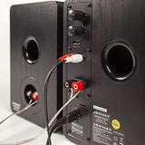 Crosley S100A-BK Bluetooth Enabled Powered Stereo Speakers, Black (Pair)
