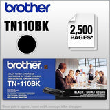Brother TN110BK Toner Cartridge Compatible with HL-4040CNHL-4070CDW Series - Retail Packaging - Black