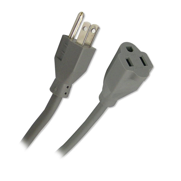 1 Outlet Extension Cord, 40ft, Grey