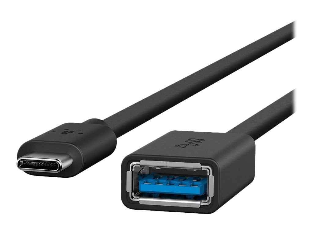 Belkin 's-C Cable6 Ft9 Pin USB Type A to 24 Pin USB Type C, Black (B2B150-BLK)