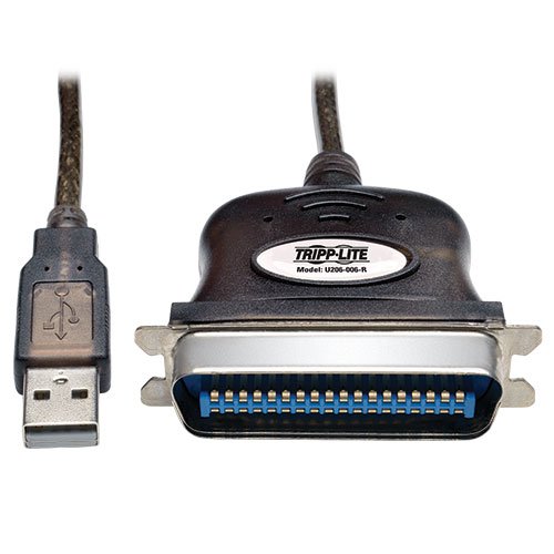 Tripp Lite USB to Parallel Printer Cable (USB-A to Centronics 36-M) 6-ft. (U206-006-R)